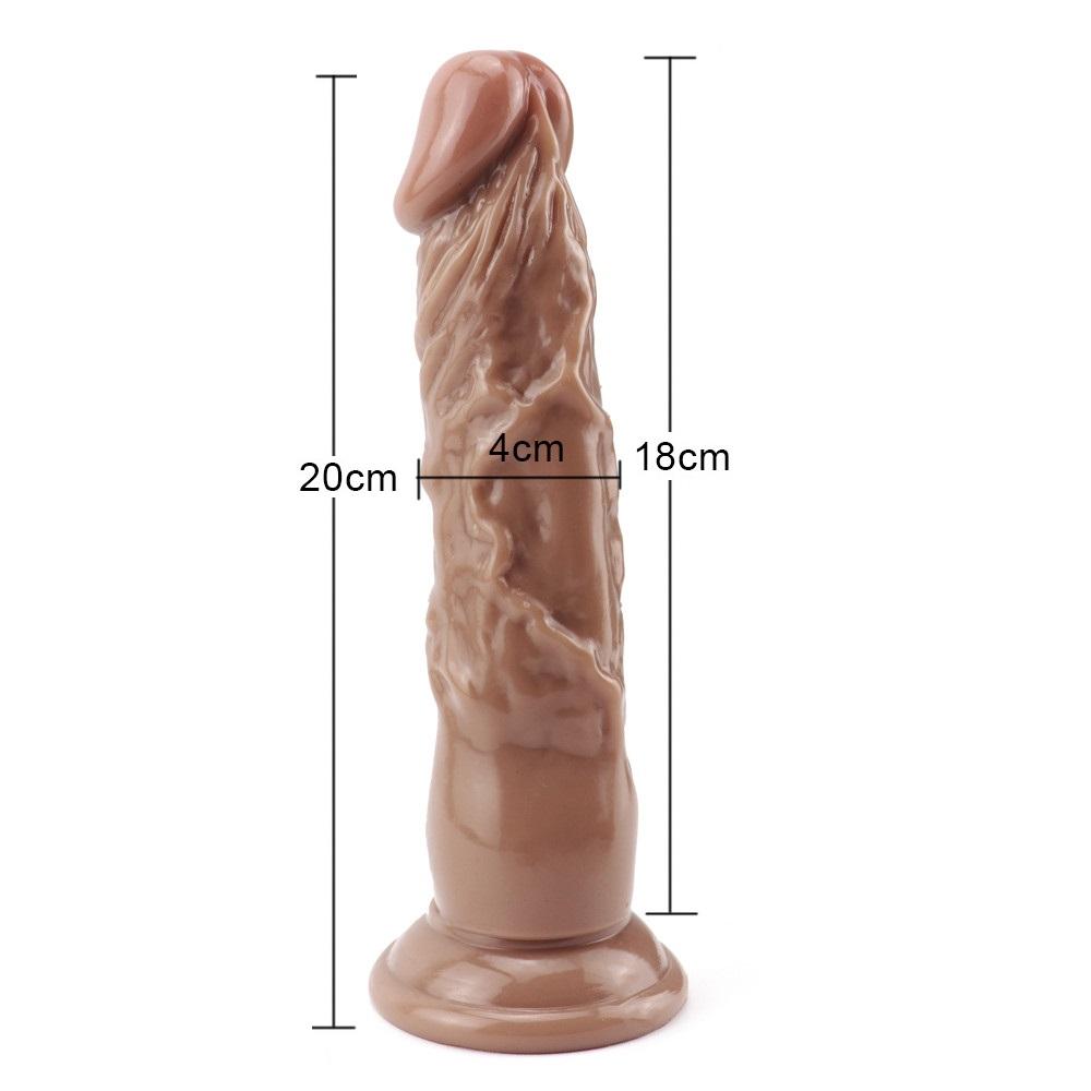 MoDi Realistic Dildo 8 Inch Dildo With Suction Cup For Women Vaginal G-spot And Anal Play 18+