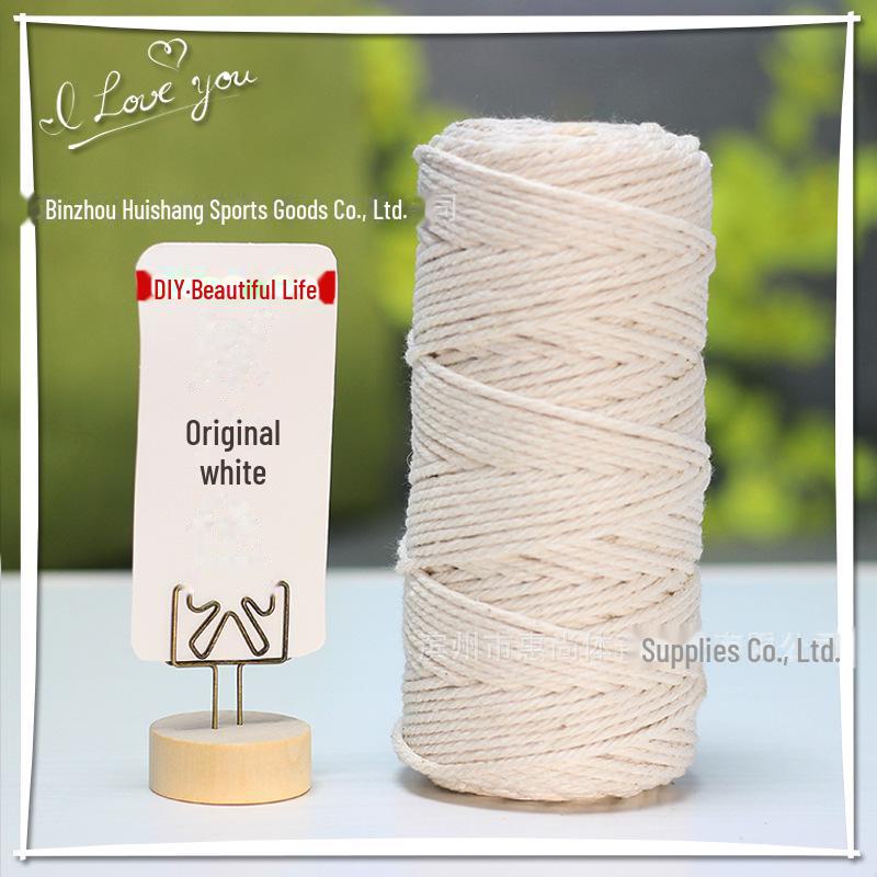 

3 мм, 4 мм, 5 мм цветная плетеная хлопковая веревка для гобеленов ручной работы, подарочного декора, шляп