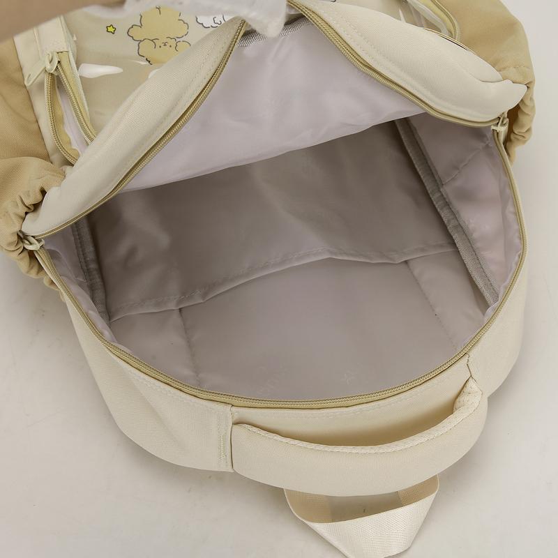 Puppy Pattern Schoolbag Student Large Capacity Backpack Women's Color Contrast Backpack