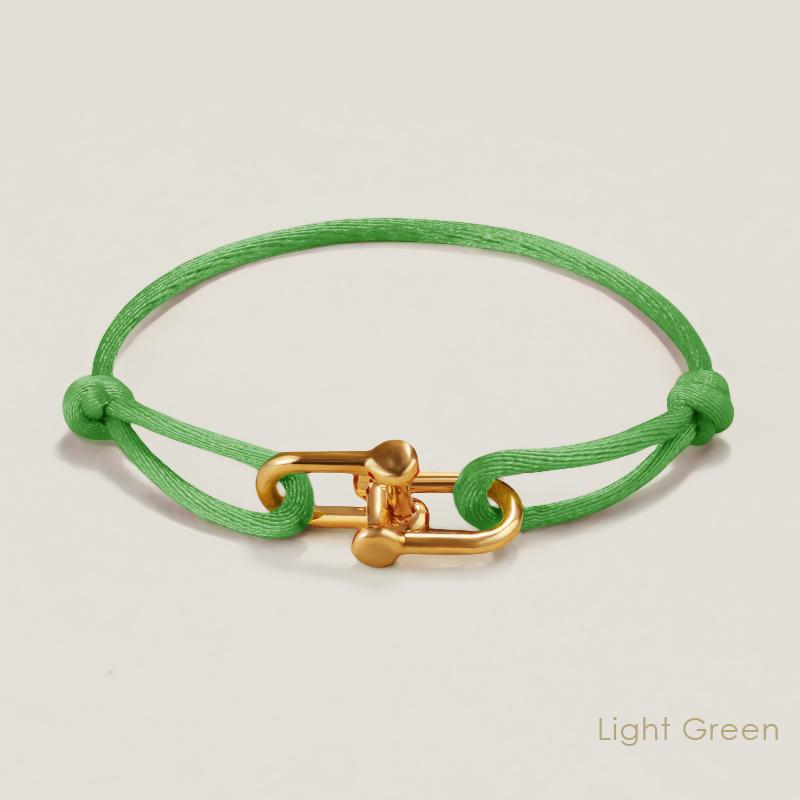 MOONLIGHT Classic Adjustable U-Shape Charm Bracelets for Women High Quality Silk Rope Bracelet Female Jewelry Gifts