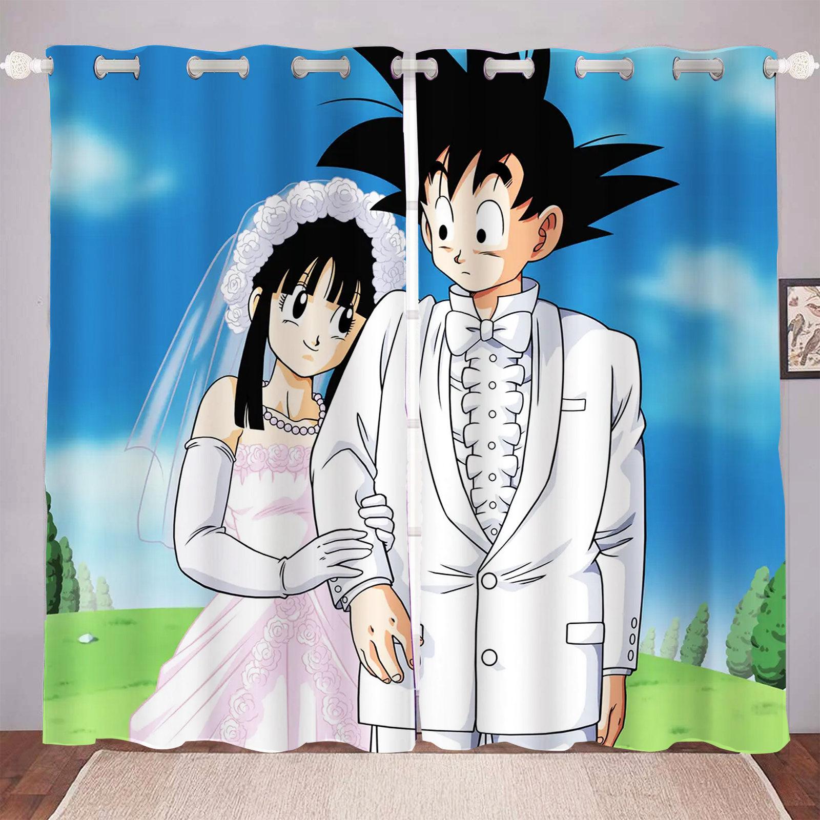 

Аніме Dragon Ball Затемнювальні Штори Штори Вітальня Спальня Балкон Екран Дім 100% Поліестер Перфоровані 183x160cm