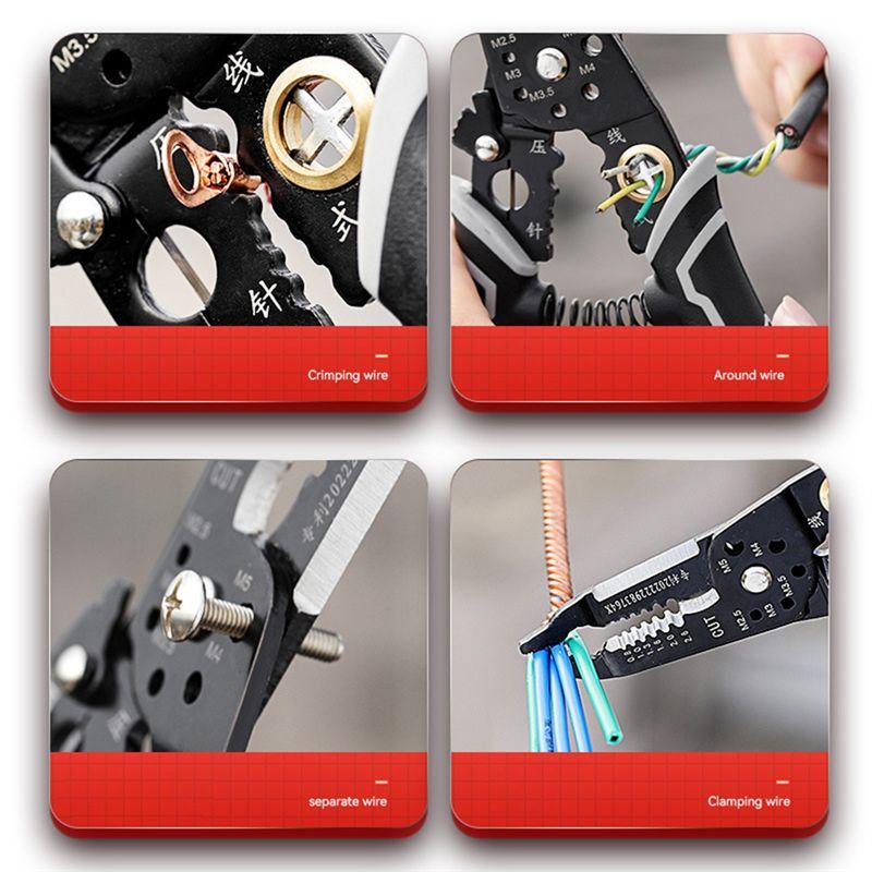Feb.9 In 1, 8 Inch Wire Cutting Tool Accessories Parts For Wire Stripping Cutting With Wire Splitting And Winding Function