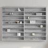 VidaXL Display Cabinet Sonoma Grey 100x8.5x75 Cm Engineered Wood, Wall Cabinet, Wall Storage Cabinet, Cabinet 847938