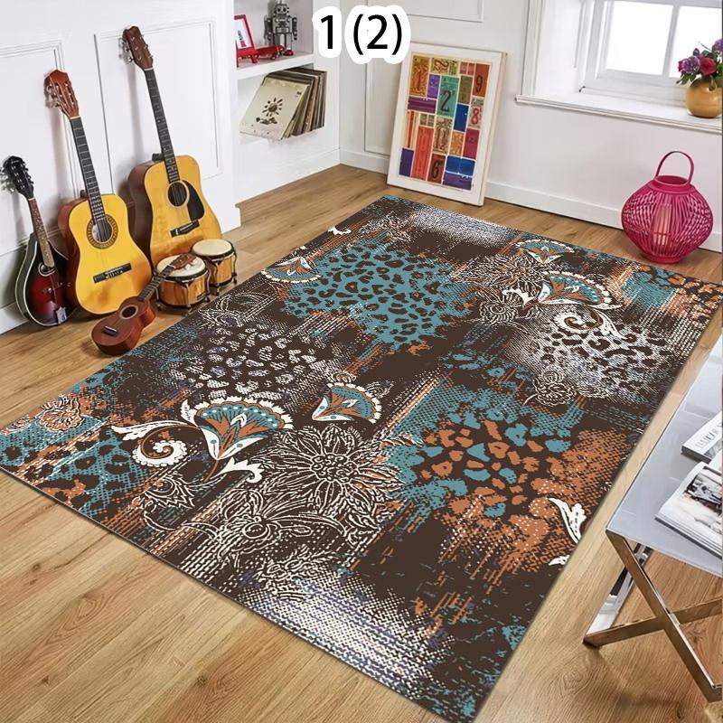 

Bohemian Patchwork & Graffiti Area Rug Carpet Mat Non-Slip Soft Easy Clean Large Size for Living Room Bedroom Eclectic Decor 40X60cm