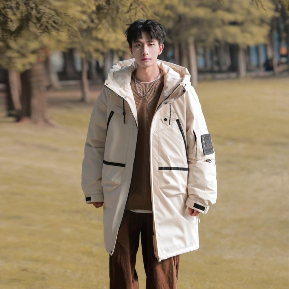 2025 new winter white duck down jacket cold liner medium and long thickened warm and cold-resistant couple jacket