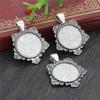 10pcs 20mm Inner Size Antique Silver Plated And Bronze Colors Fashion Style Cabochon Base Setting Charms Pendant
