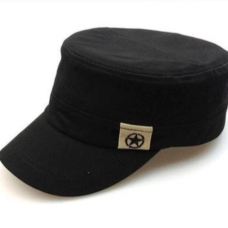 

Flat-Top Cap Men s and Women s Korean Fashion Hat Baseball Household Black Adjustable Cap Peaked Cap Casual Hat Duckbill Cap Sunshade Summer Black Adjustable