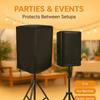 DJ/PA System Outdoor Speaker Cover, Heavy-Duty Drawstring Foldable & Scratch-Resistant, Fits Stands, Party Rental Suitable