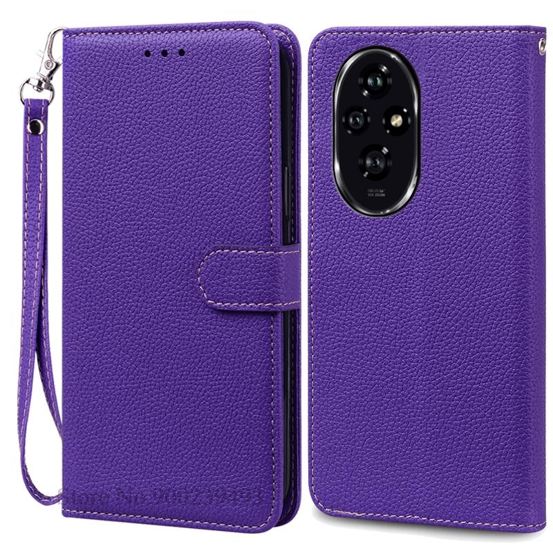 For Honor 200 Case Honor 200 Pro Case Silicone Pu Leather Wallet Case For Honor 200 5G Phone Case For Honor 200 Pro Cover Fundas