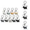 Cat Keychain Pvc Cute Animal Charm For Gift And Decoration