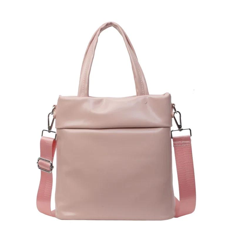 Solid Color PU Large Capacity Hasp Women's Shoulder Bags  High Quality Versatile Ladies Crossbody Bags