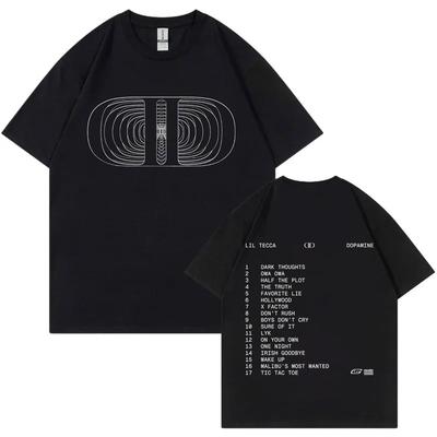 Rapper Lil Tecca Dopamine 2025 New Album Merch Tshirt Fashion Hip Hop Short Sleeve T Shirts Men Women Casual Oversized Tshirts