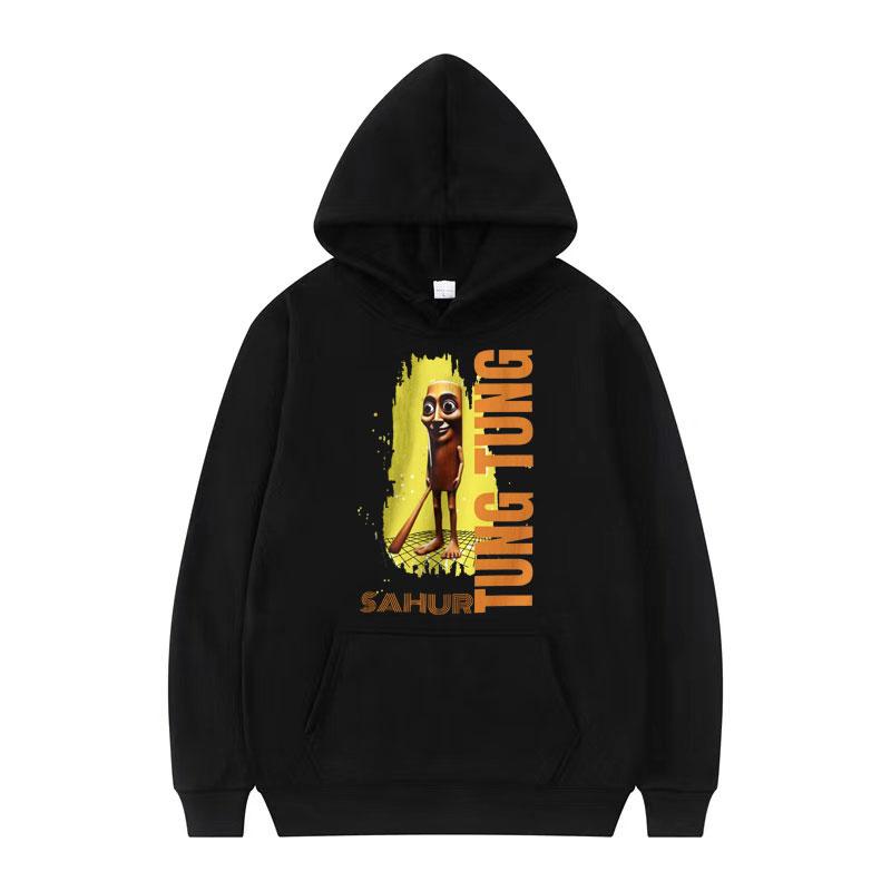 Lustiger Tung Sahur Meme Hoodie Tralalero Tralala Hai Sweatshirt Herren Damen Mode Hip Hop Humor Stil Straße Langarm Kapuzenpullover