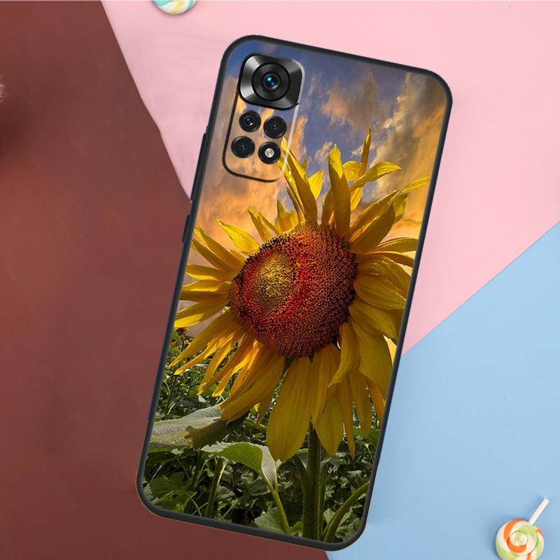 Beauty Yellow Sunflower Cover For Xiaomi Redmi Note 13 Pro 14 12 11 9 10 9S 10S 11S 12S Redmi 10C 12C 13C 14C Case