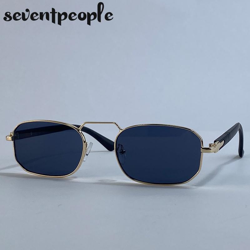 Vintage Small Frame Rectangle Sunglasses Women Luxury Brand Classic Punk Outdoor Driving Sunglass For Ladies Trendy Shades