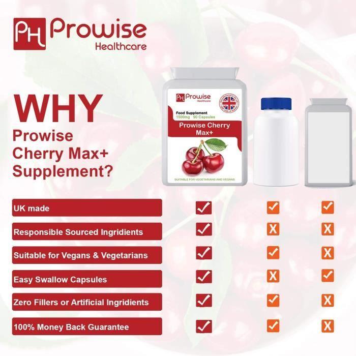 Cherry max 1500mg 90 gélules | prowise healthcare
