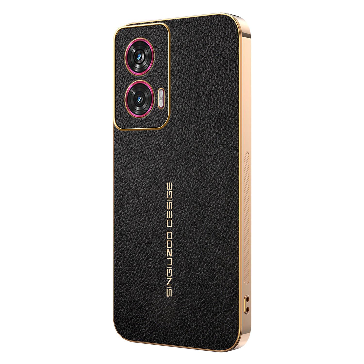 

Phone Case For Motorola Edge 50 Fusion 5G / G96 5G Anti Scratch Litchi Texture TPU Leather PU Phone Back Cover
