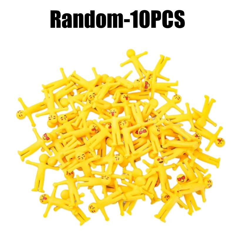 Cute Mini Monster Pull Toy Soft Yellow Plastic Stress Relief Fidget Kids Birthday Party Supplies Pinata Filler Gift Favors