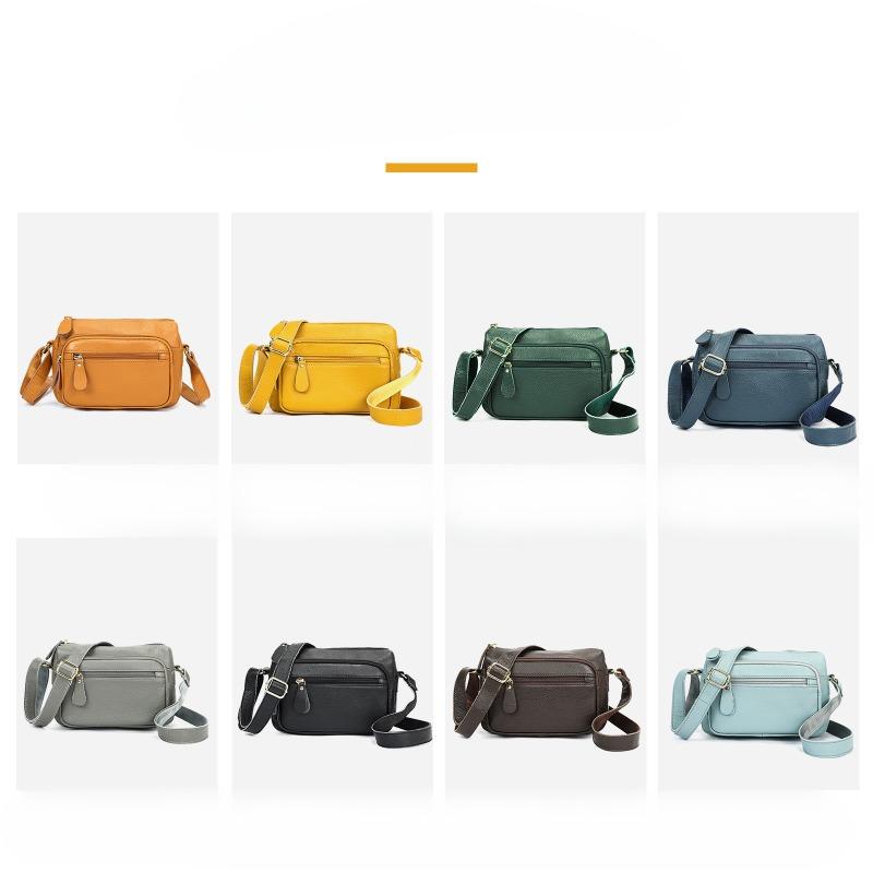 Genuine Leather Women's Bag Single-shoulder Bag Versatile Multi-compartment Multi-pocket Single-shoulder Crossbody Bag