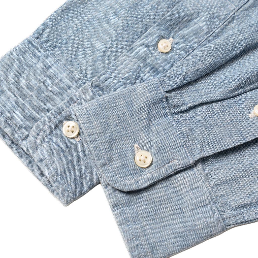 Polo Ralph Lauren FW21 Embroidered Logo Slim Fit Long Sleeve Shirt Men shirts Blue 710548538-001