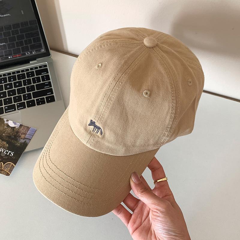 Little fox baseball cap female spring and autumn big head circumference showing face small peaked cap enlarged and deepened wide brim