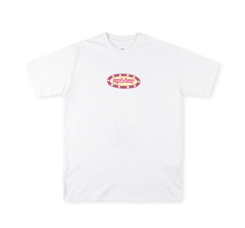 T-shirt Unisex con Stampa di Lettere in Schiuma Hip Hop Euro-Americano: Scollo Rotondo, Manica Corta, Design alla Moda