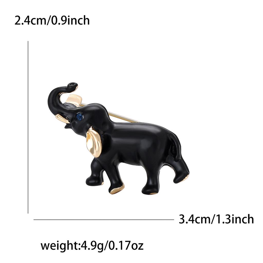 Alloy Enamel Elephant Temperament Brooch South East Asia Versatile Men'S And Women'S Clothing Corsage Ornament Pin