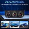 3in1 Water Temp Gauge 52MM Oil Pressure Gauge AMP Volt Meter 12V Kit Car Triple Gauge With Sensor