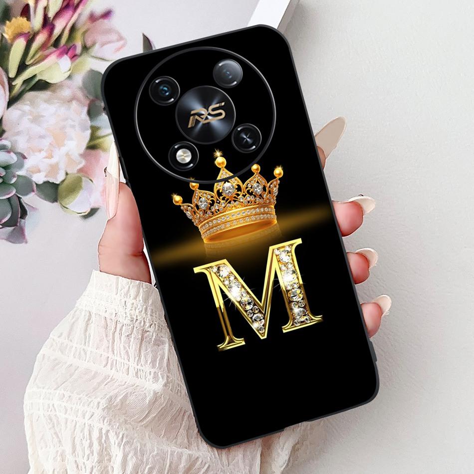 For ITEL RS4 2025 Fashion Crown Letter Phone Case For Itel RS4 S666LN Black Silicone Soft TPU Cases Bumpers