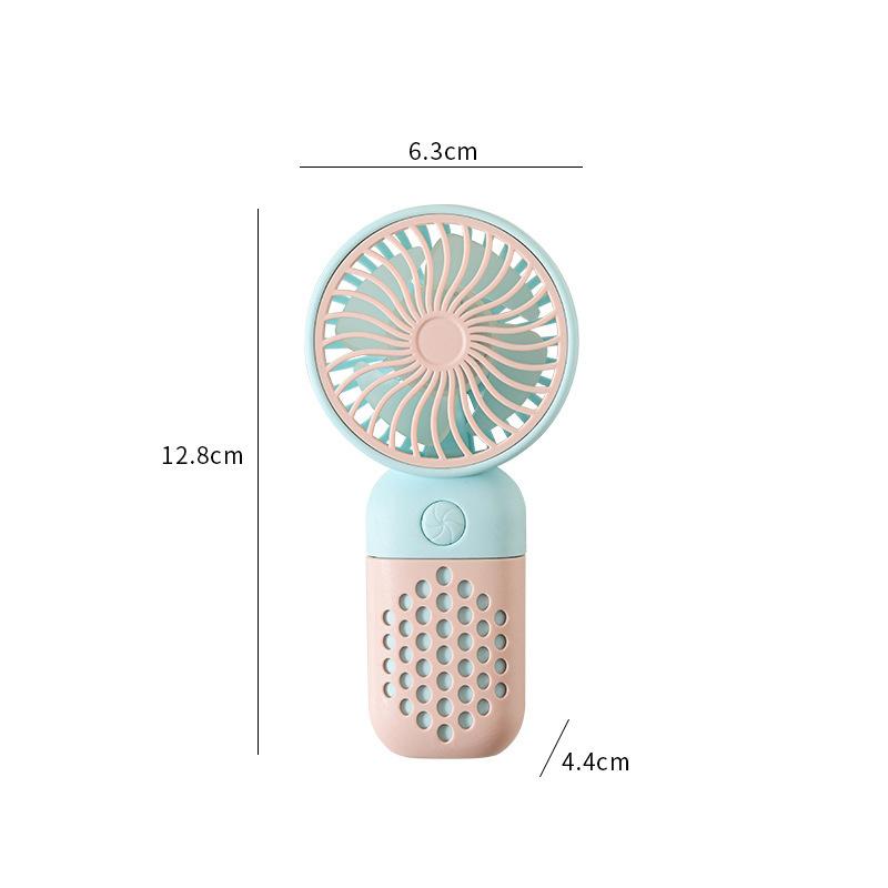 Cartoon Style Mini Handheld USB Fan 3 Speed Rechargeable Compact and Portable for Outdoor Pocket Use