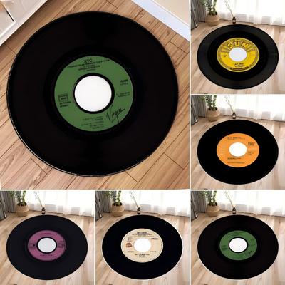 CD Serie Druck Teppich Bodenmatte Krabbeln Weicher Teppich Kinderspiel Kreis Rutschfeste Unterlage Maschinenwaschbar Heim Schlafzimmer Dekoration