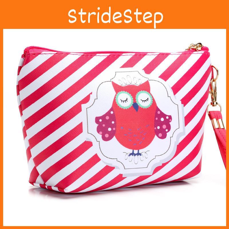 Elegant Leather Makeup Travel Cosmetic Bag Case With Zipper Pouch For Toiletries