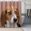 Beagle Dog Bathroom Curtains Waterproof Polyester Cute Pet Animal Shower Curtain Home Decoration Bathtub Curtains With 12 Hooks