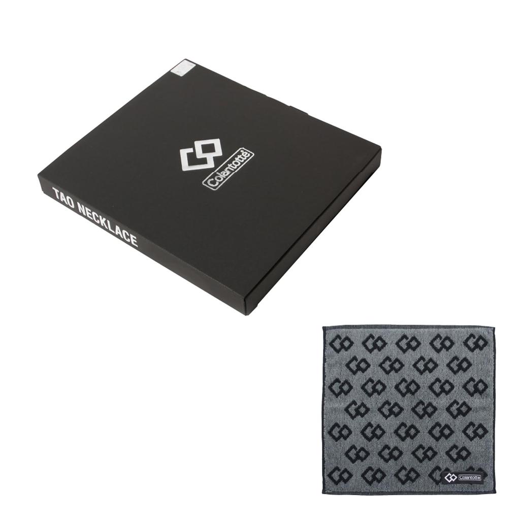 [Colantotte] Official Limited Edition Towel Set, Magnetic Necklace TAO RAFFI Matte Black Necklace (Men's/Women's, M, 43cm)