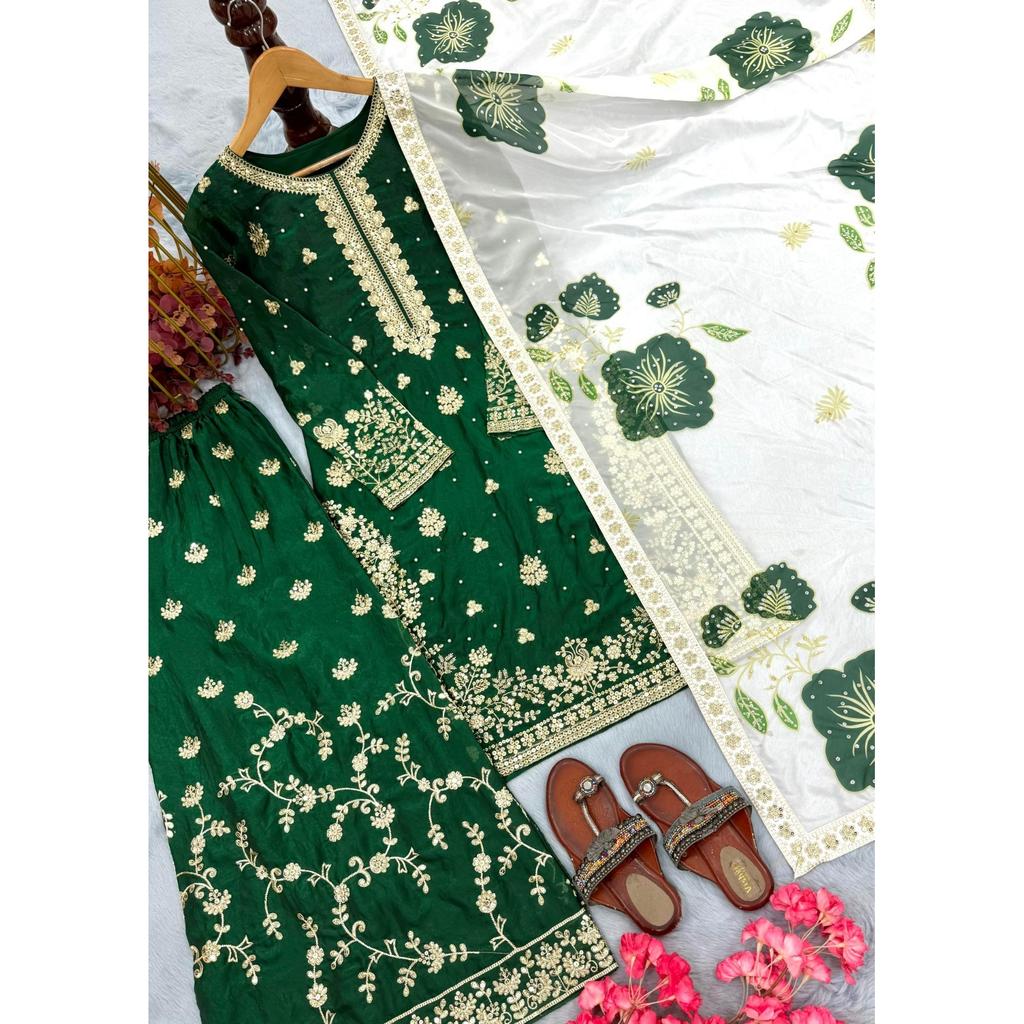 Salwar Kameez Pakistani Dress Indian Bollywood Party Wear Top Palazzo Suit