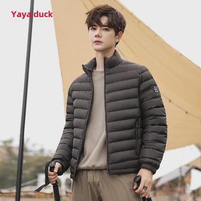 Men's YaYa Stand Collar Down Jacket 2024: Winter Slim Fit, Short, Simple, Warm, All-Match