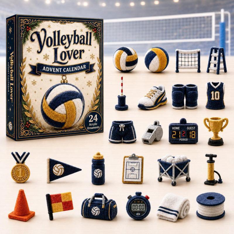 Sports Advent Calendar 2026, 24 Days Sports Blind Box, Soccer Basketball Tennis Accessory Set