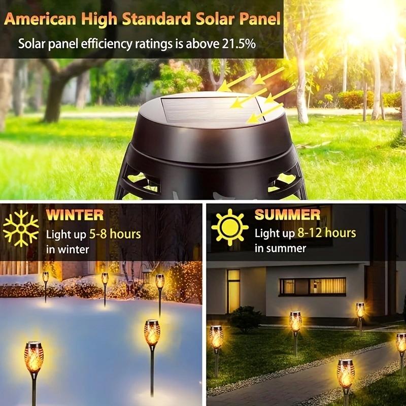 1/2/4pcs 12LED Solar Flame Light Outdoor Torches Landscape Lamp For Outdoor Courtyard Garden Yard Halloween Decorations