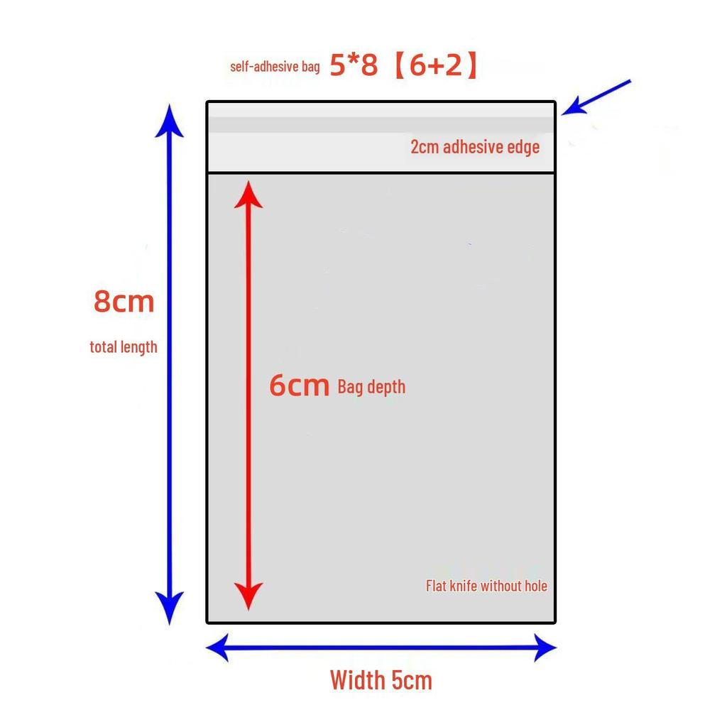 Transparent OPP Self-Adhesive Jewelry Packaging Bag