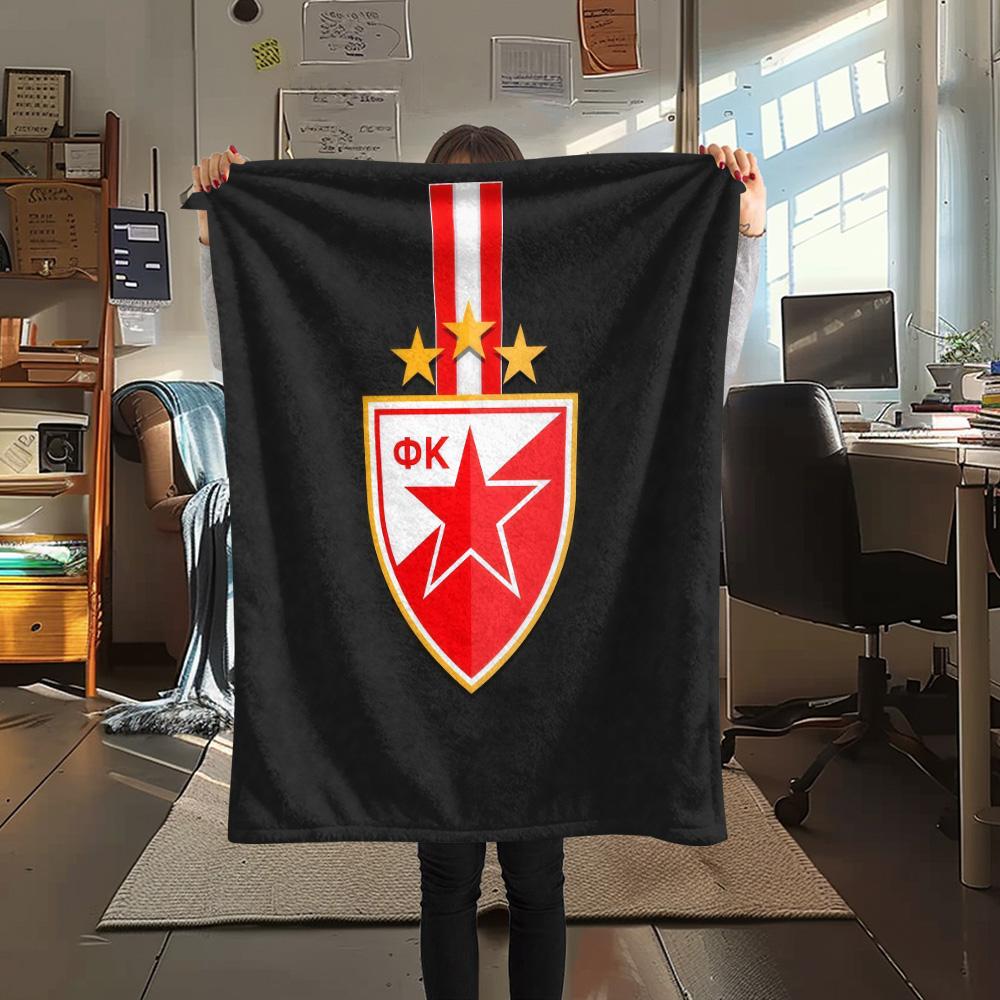 Crvena zvezda2 Flannel Blanket, High quality Comfortable for All Seasons, Home Decor, Warmth and Comfort