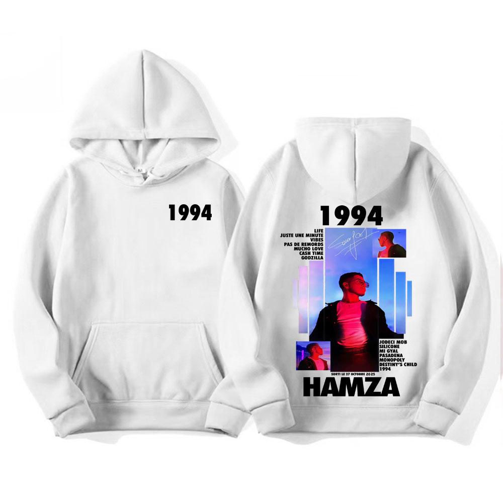 Rapper 1994 Hamza Album Tour 2025 Graphic Hoodies Men's Fashion Gothic Oversized Hoodie Unisex Vintage Casual Cotton Sweatshirts