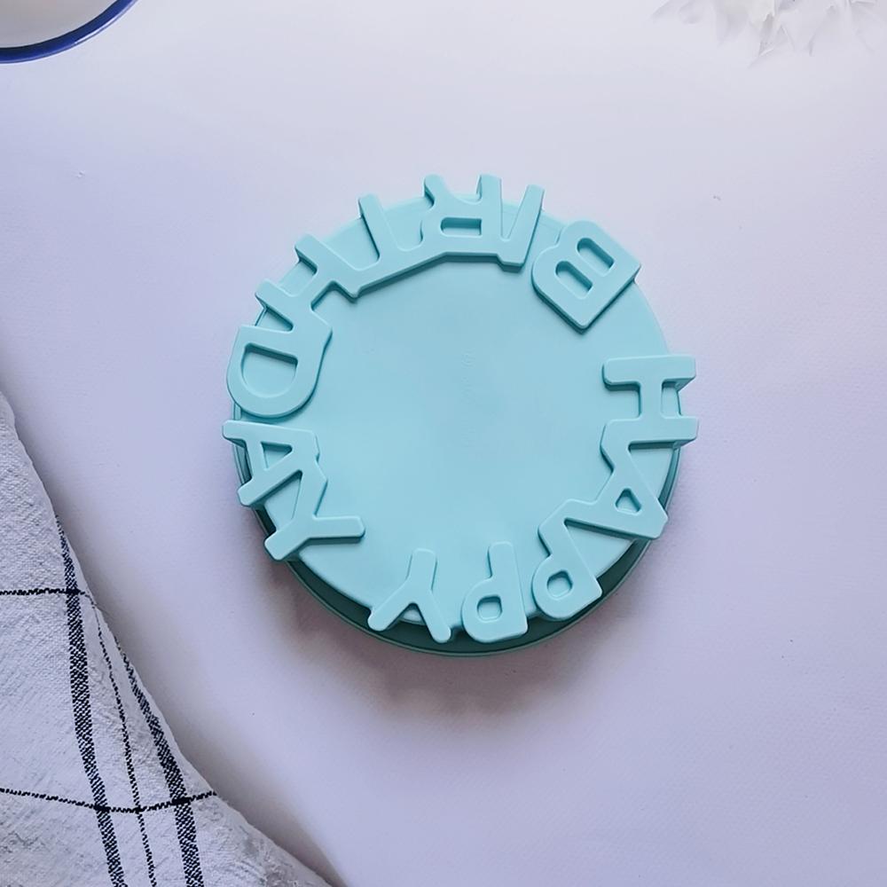 Silicone Cake Mold Festival Cake Baking Pan Mousse Mould 3D DIY Circular Happy Birthday Handmade Kitchen Baking Tools Accessorie