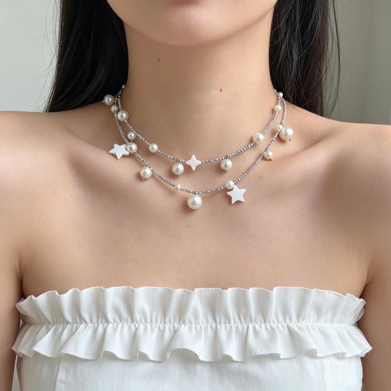 Elegant Star Layered Necklace - Chic Women's Design Clavicle Chain