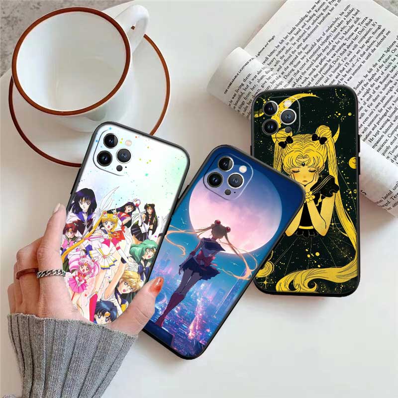 UP44 S-Sailors M-Moon Hülle für Samsung Galaxy M06 M15 M16 M35 M55 M56 A36 A42 A50 A50S A51 A52 A32 A33 A05 A05S A06 A16 A20