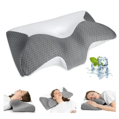 Ergonomic Orthopedic Neck Support Cervical Pillow Removable Cover Memory Foam Deep Sleep Pillow for Neck Pain Relief