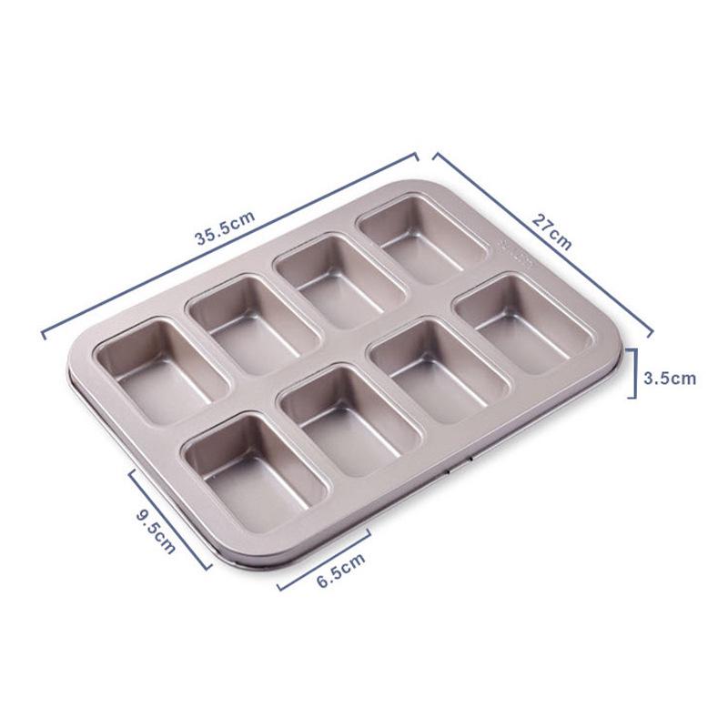 8-Cavity Non-Stick Carbon Steel Cake Baking Pan 8-Cavity Fisher-Price Mold шампанского/золотой