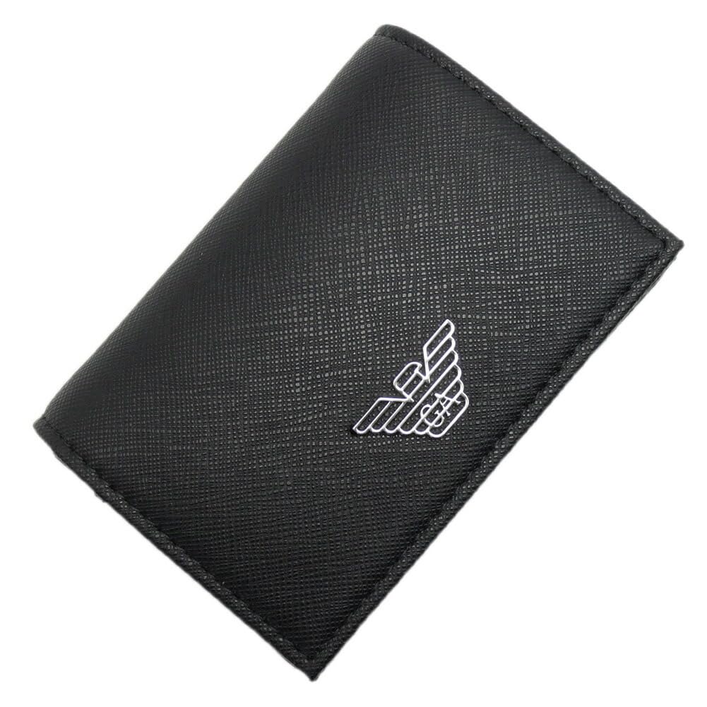 Emporio Armani Card Business Card Y4R576 Black Men's Case, Holder, Y138E, [Used]