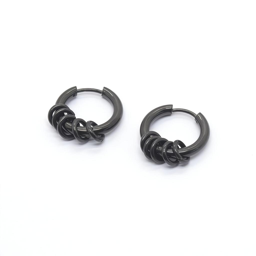 New Men's Trendy Stainless Steel Circle Ear Cuffs - Niche Design
