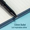 Deli 1.0mm Black Gel Pens, Bullet Tip, 12-Pack