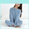 Couples Pajama Set With Solid Color For Cozy Winter Home Wear